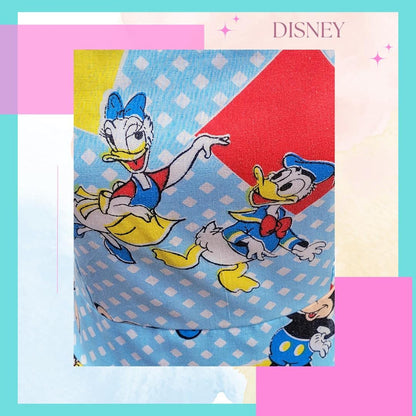 Disney Vintage Mickey & Friends Open back with Corset Tie A-line REVERSIBLE! L/XL